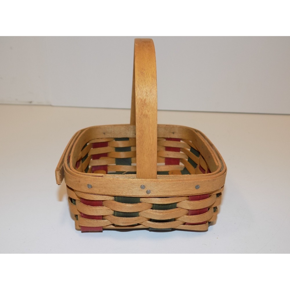 Small Holiday Helper Basket w/ Paprika Liner & Protector 2003 Longaberger - Picture 12 of 16